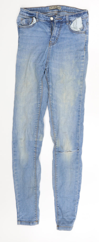 Denim Co. Womens Blue  Denim Skinny Jeans Size 10 L29 in