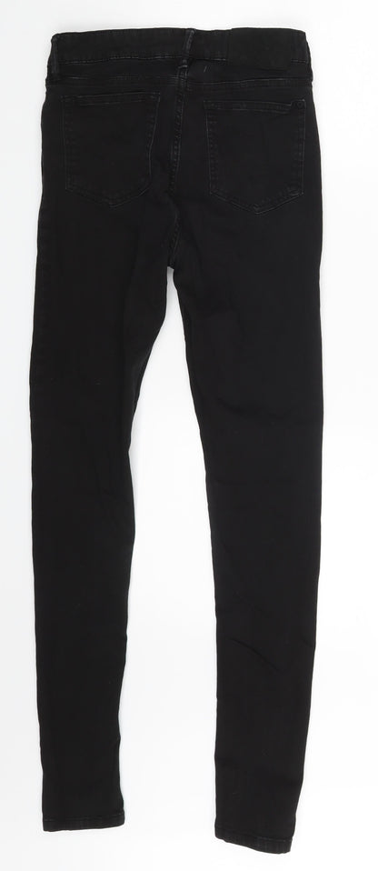 Womens UK Size 6 Waven Slim Fit Skinny Black Jeans