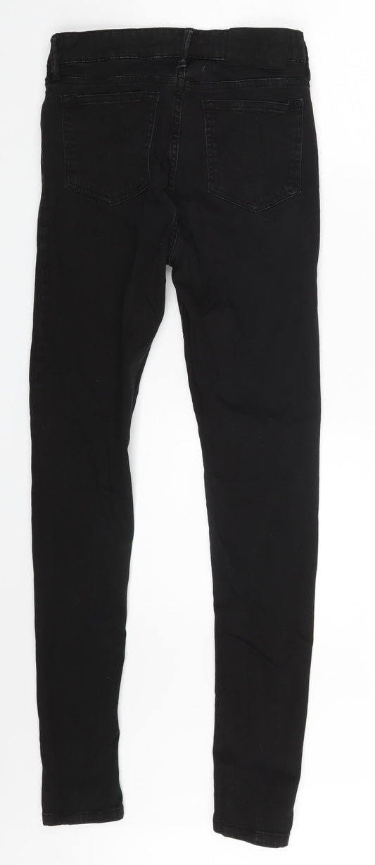 Womens UK Size 6 Waven Slim Fit Skinny Black Jeans
