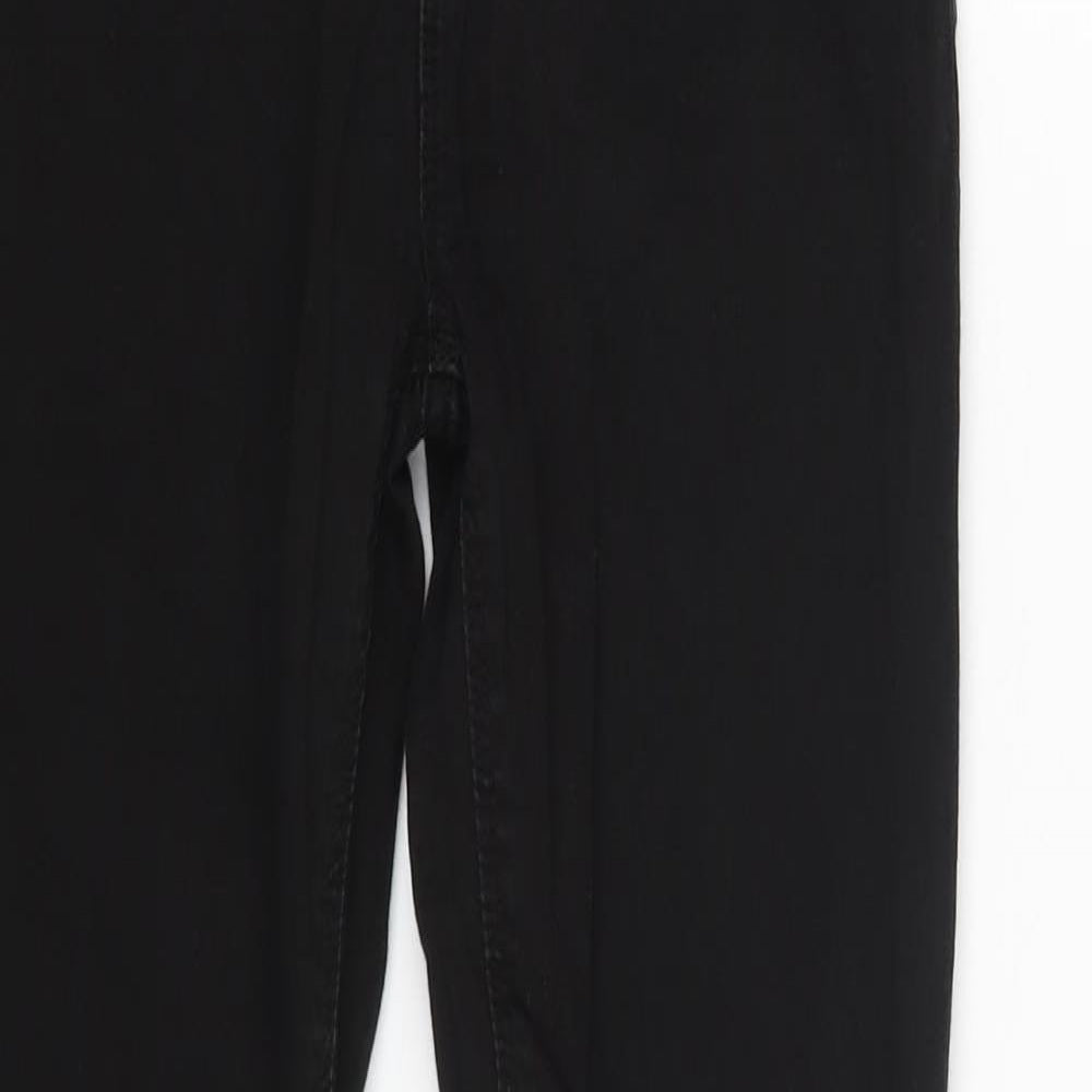 Womens UK Size 6 Waven Slim Fit Skinny Black Jeans