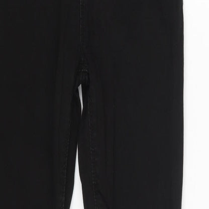 Womens UK Size 6 Waven Slim Fit Skinny Black Jeans