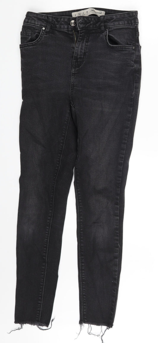 Denim Co. Womens Grey  Denim Skinny Jeans Size 6 L25 in