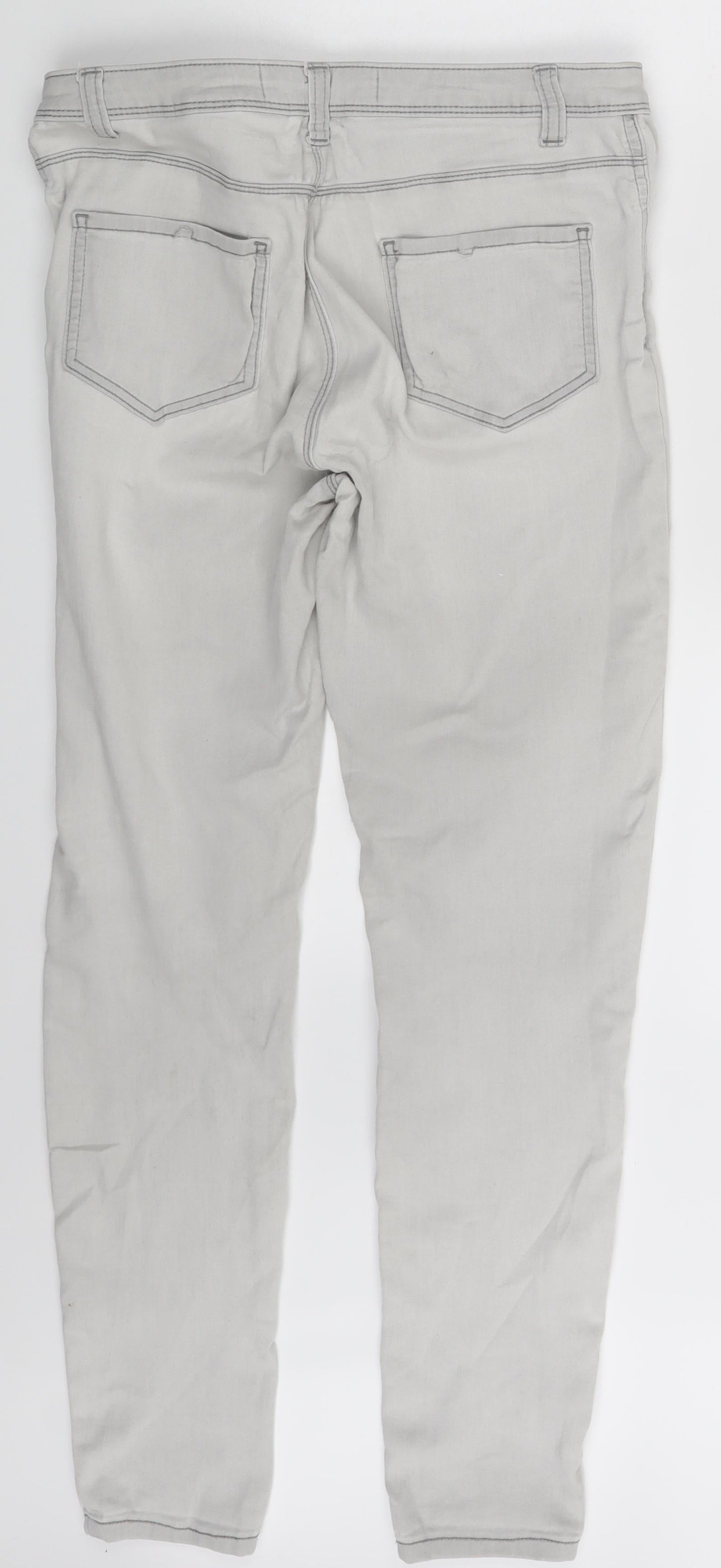 Denim Co. Womens White  Denim Skinny Jeans Size 12 L27 in