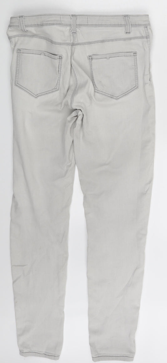 Denim Co. Womens White  Denim Skinny Jeans Size 12 L27 in