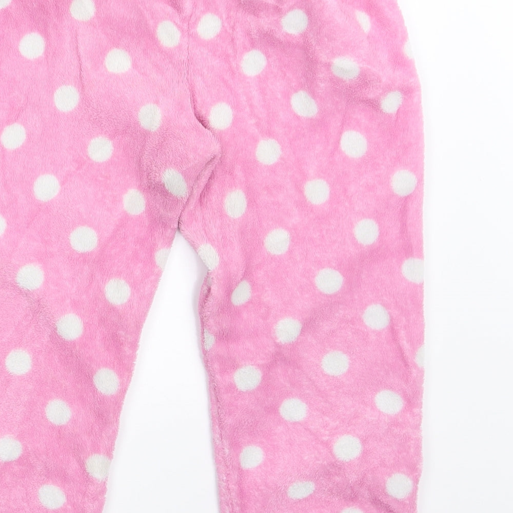 PJ Collections Girls Pink Polka Dot  Jogger Trousers Size 7-8 Years - Waist 18in