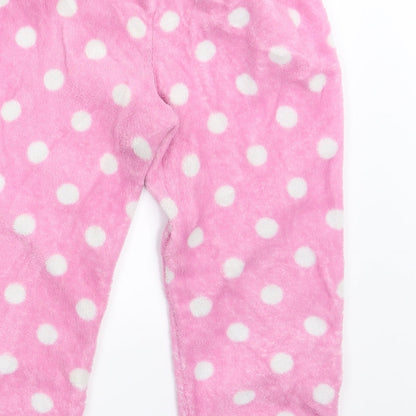 PJ Collections Girls Pink Polka Dot  Jogger Trousers Size 7-8 Years - Waist 18in