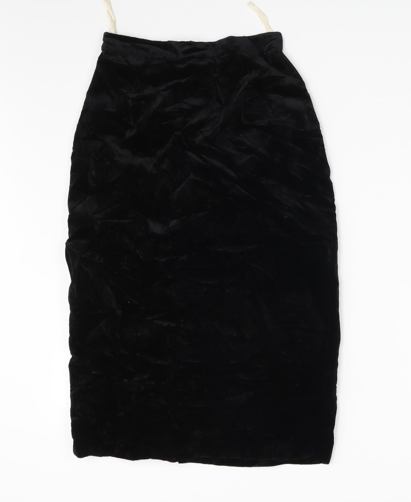 Preworn Womens Black   A-Line Skirt One Size  - Waist 20in