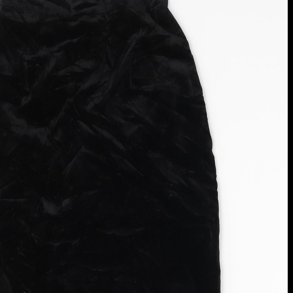 Preworn Womens Black   A-Line Skirt One Size  - Waist 20in