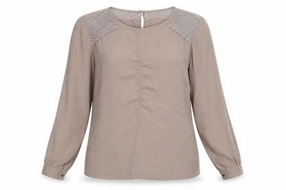 Warehouse Womens Beige   Basic Blouse Size 12