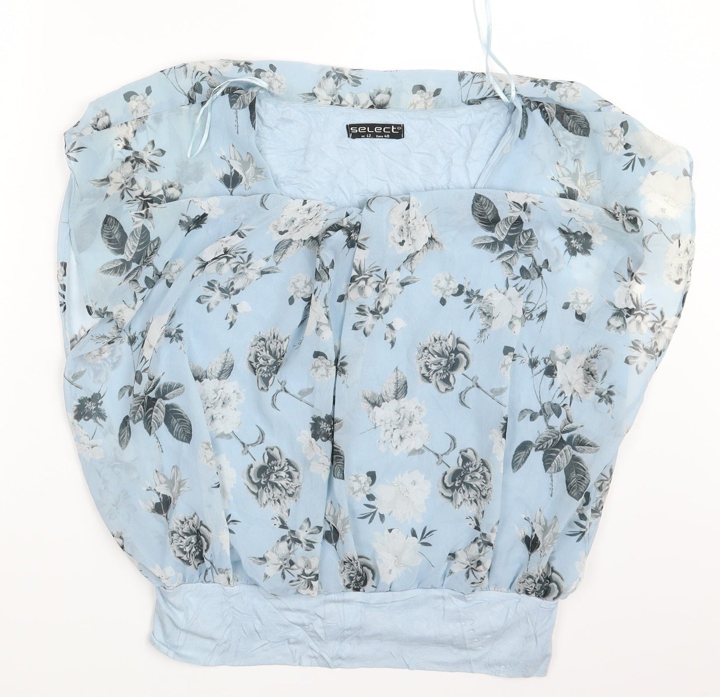 Womens UK Size 12 Select Blue Basic Blouse