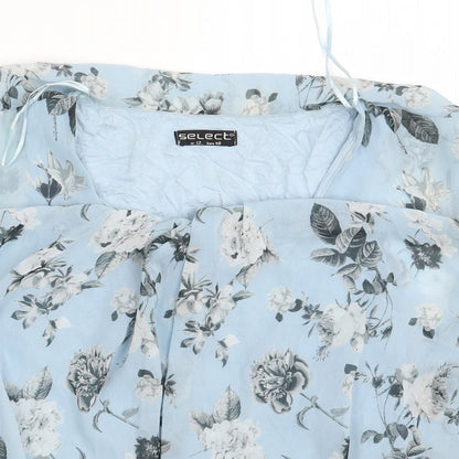 Womens UK Size 12 Select Blue Basic Blouse