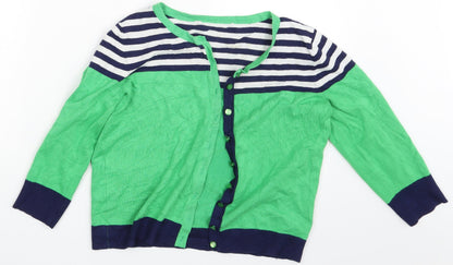 Costco Womens Multicoloured Striped  Cardigan Jumper One Size