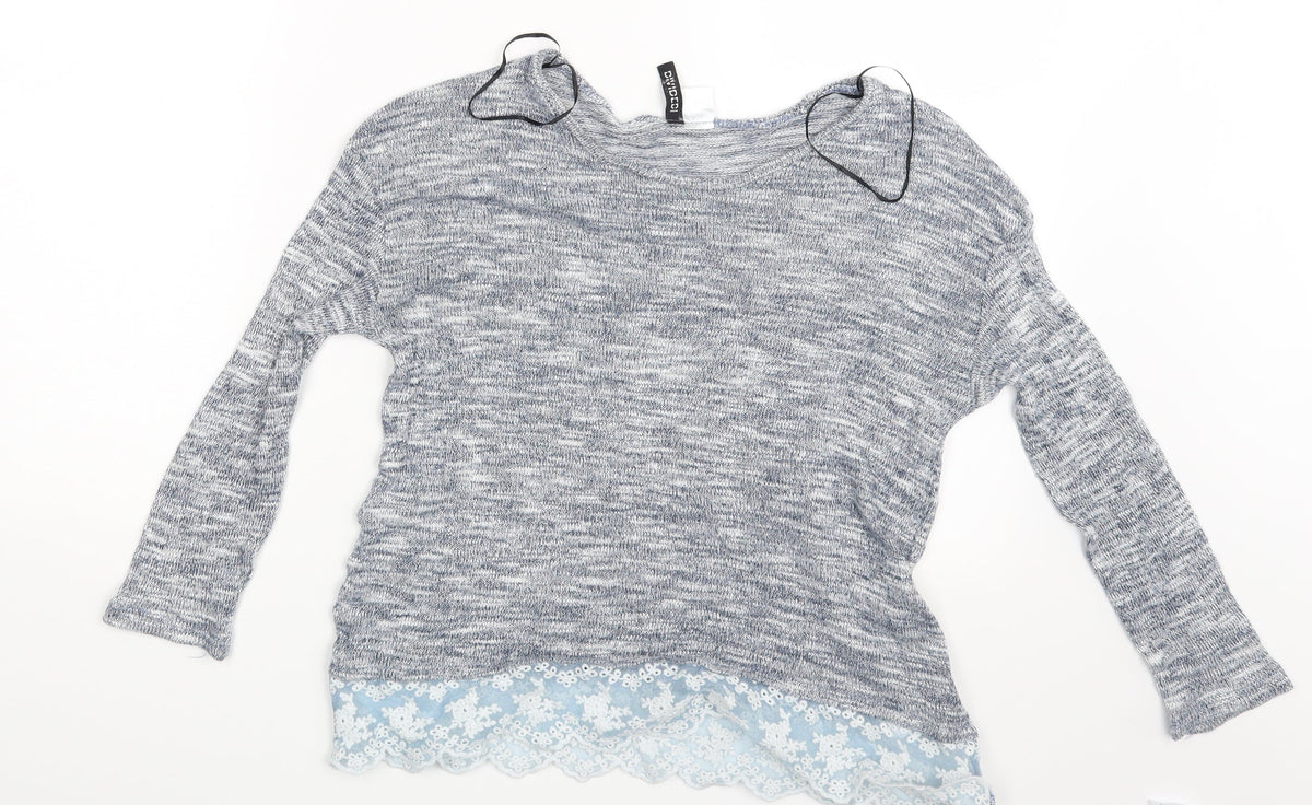 Womens UK Size XS Divided Grey Pullover Jumper