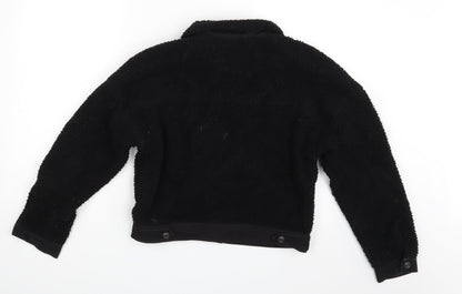 Denim & Co. Womens Black   Jacket Coat Size 6