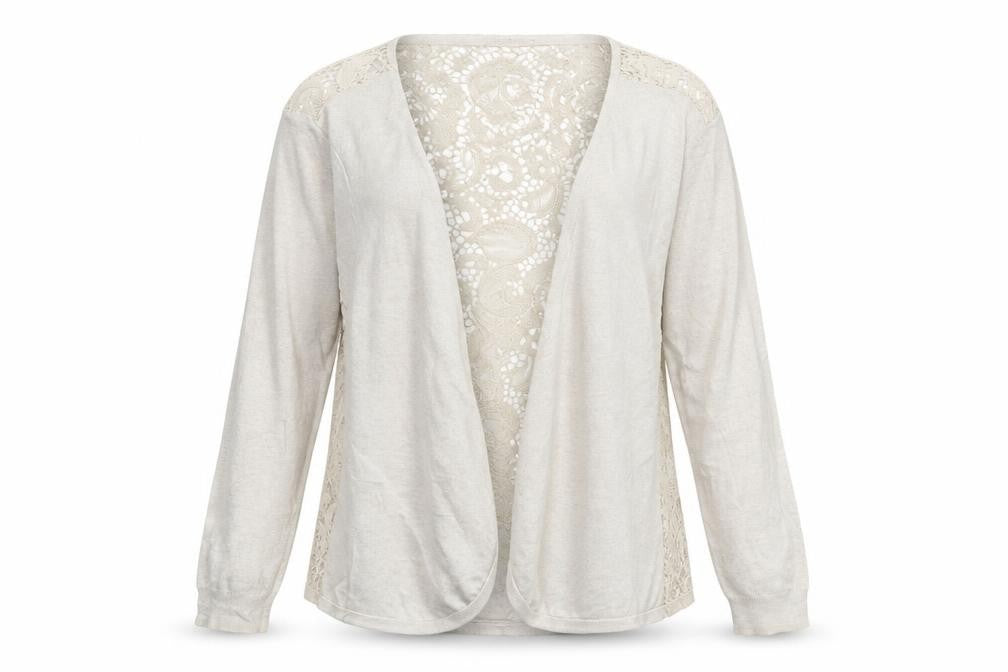 Womens UK Size 16 Authentic Ivory Cardigan Jumper