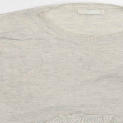 Womens UK Size One Size Nicole Ivory Basic T-Shirt