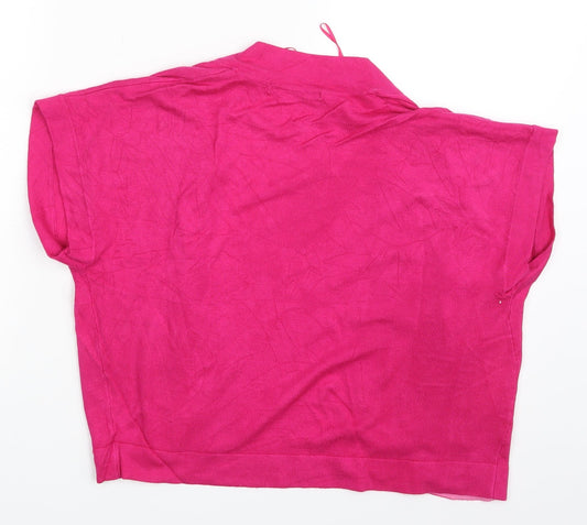 Womens UK Size One Size M&S Pink Cape Jumper