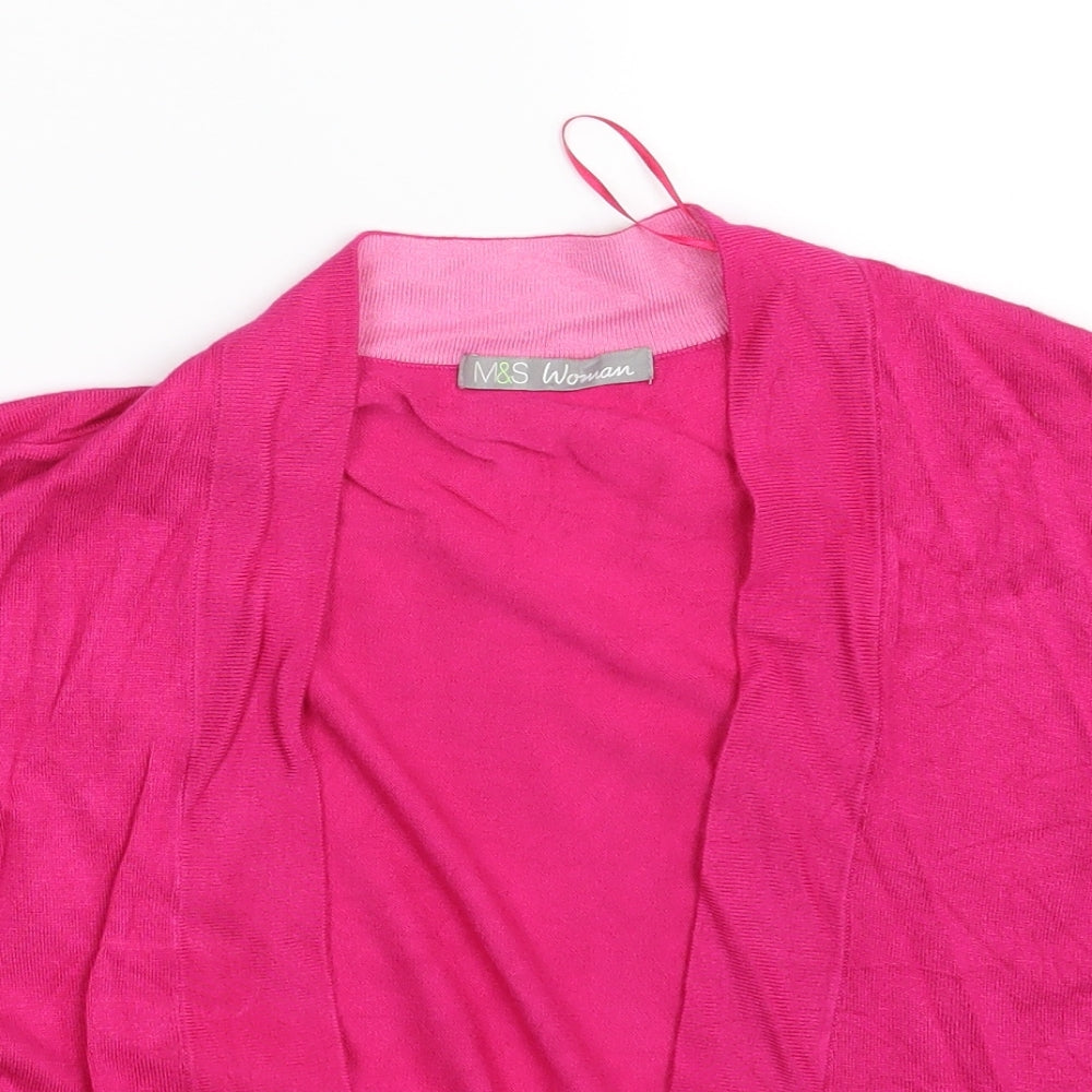 Womens UK Size One Size M&S Pink Cape Jumper