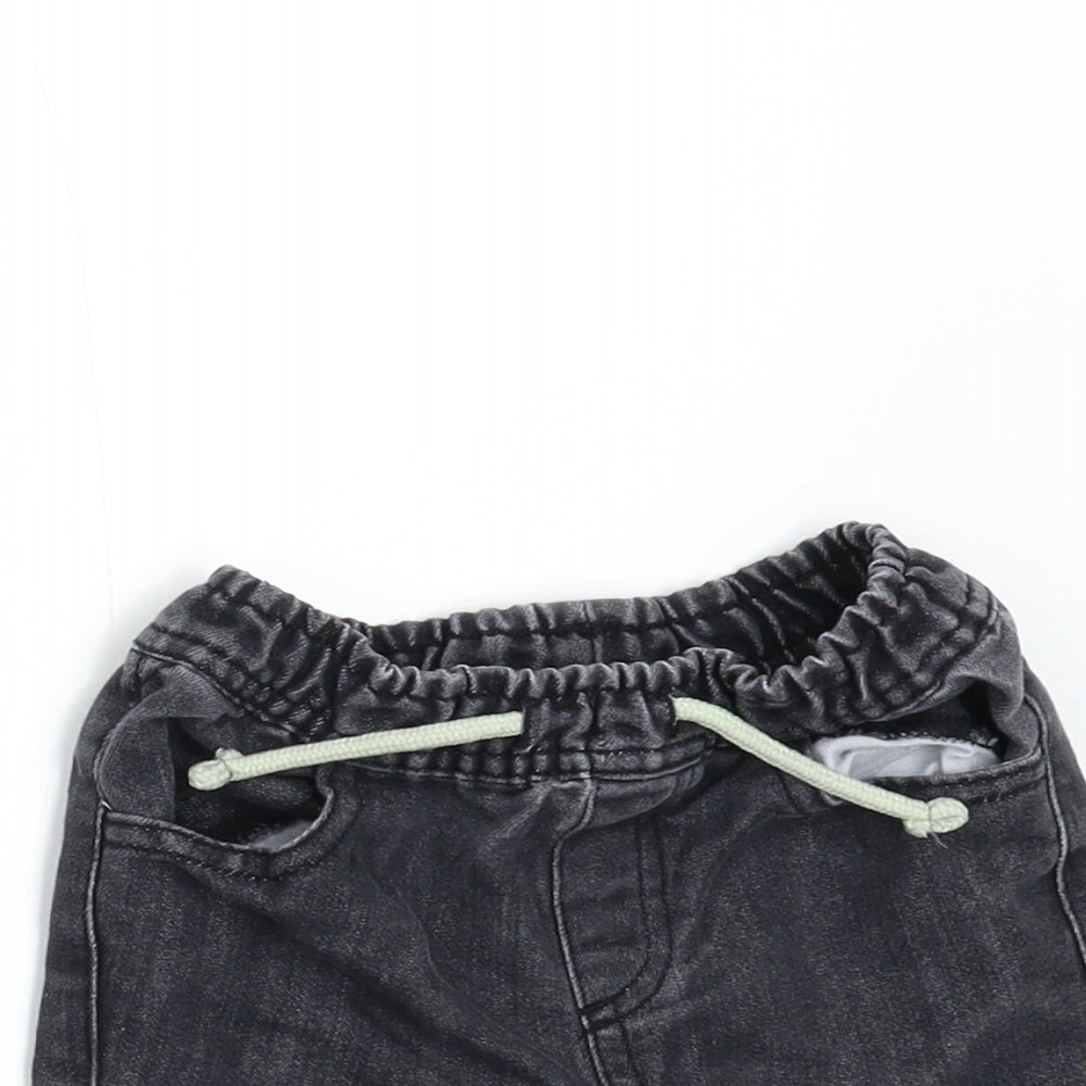 Primark Boys Black  Denim Cropped Jeans Size 12-18 Months