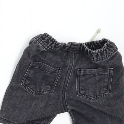 Primark Boys Black  Denim Cropped Jeans Size 12-18 Months