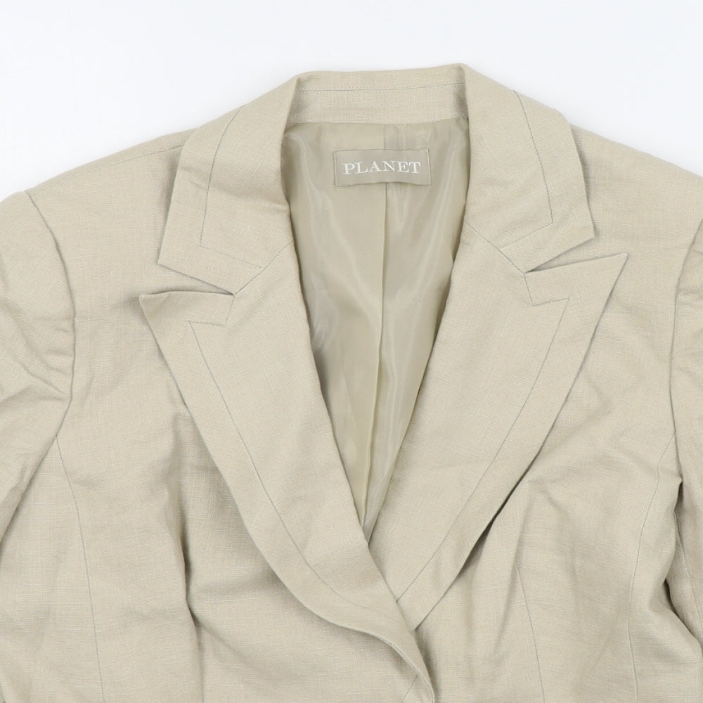 Womens UK Size 8 planet Regular Beige Blazer