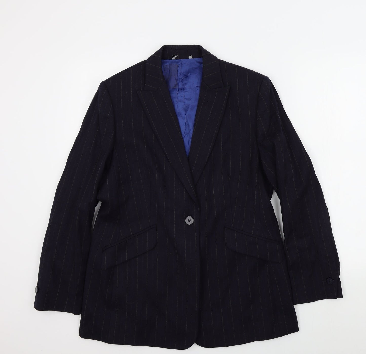 Womens UK Size L Preworn Regular Blue Blazer