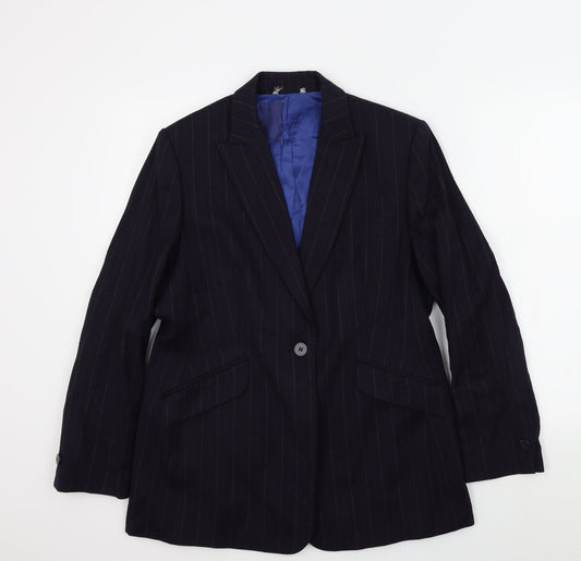 Womens UK Size L Preworn Regular Blue Blazer