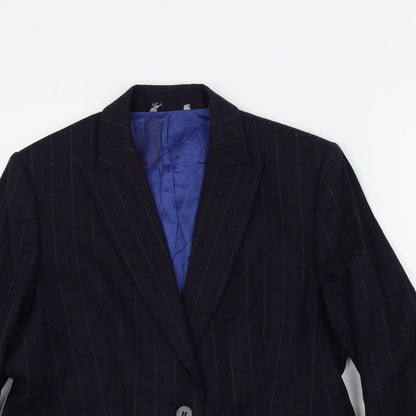 Womens UK Size L Preworn Regular Blue Blazer