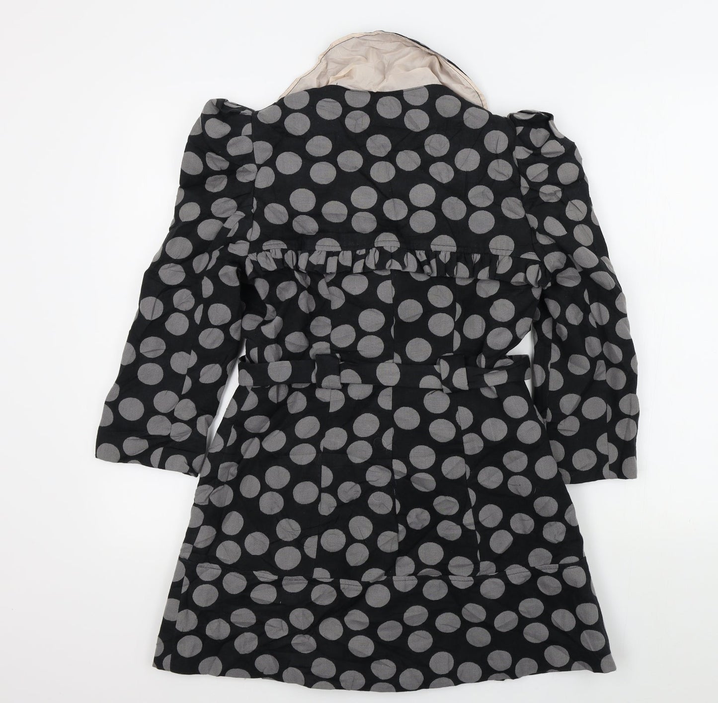 Womens UK Size 6 Miss Selfridge Black Overcoat