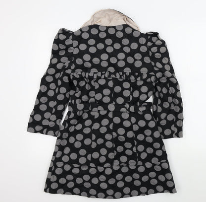 Womens UK Size 6 Miss Selfridge Black Overcoat