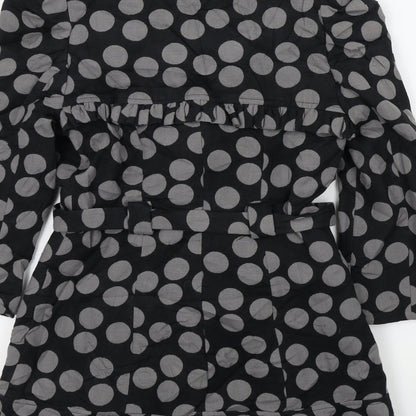 Womens UK Size 6 Miss Selfridge Black Overcoat