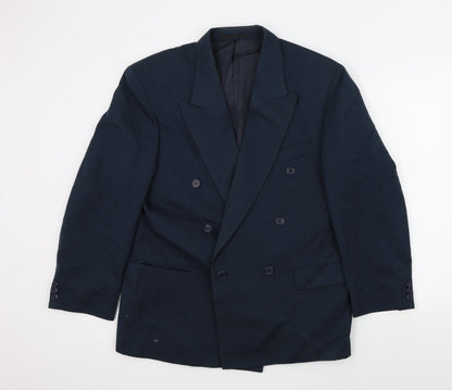 Mens UK Size 44 C&A Regular Blue Suit Jacket