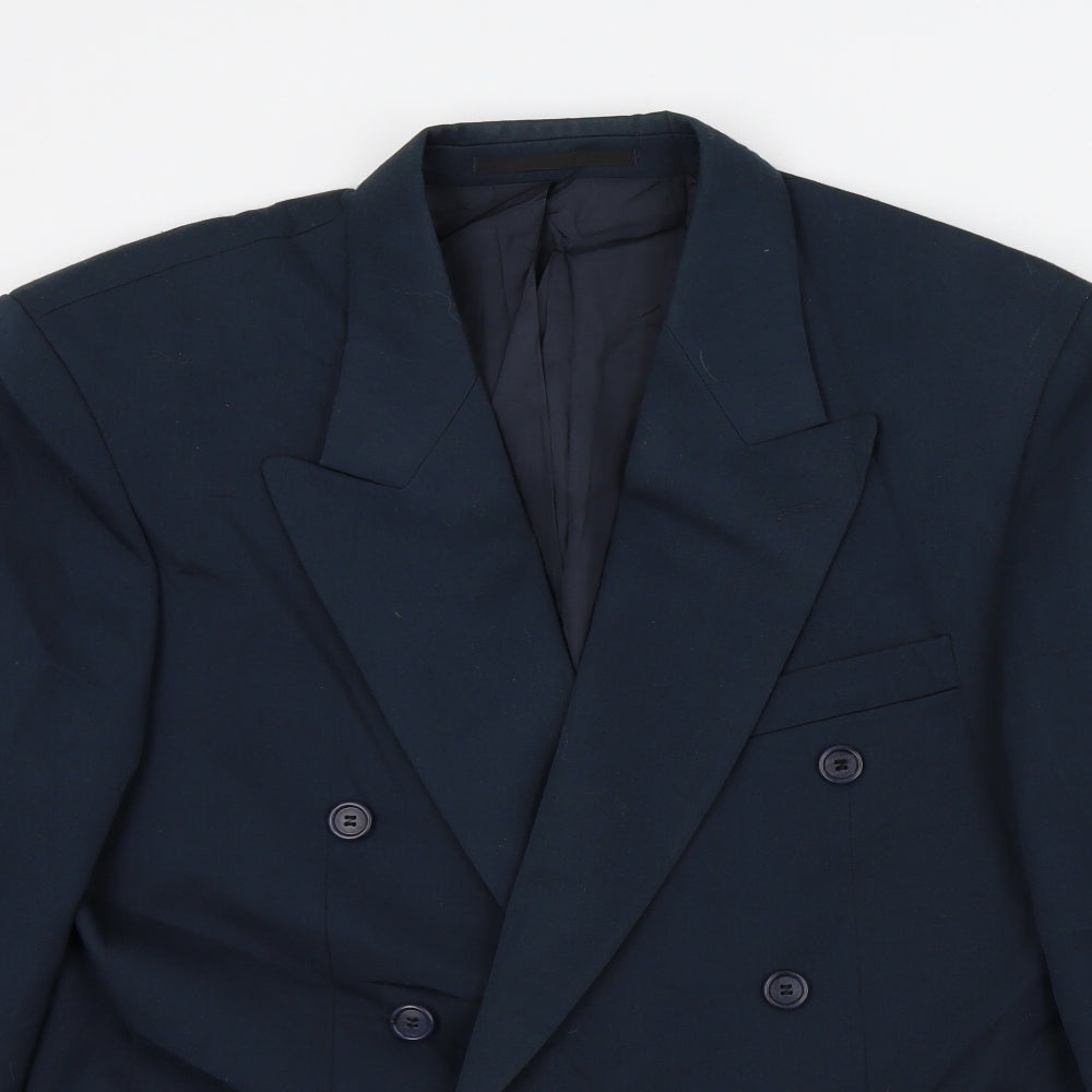 Mens UK Size 44 C&A Regular Blue Suit Jacket