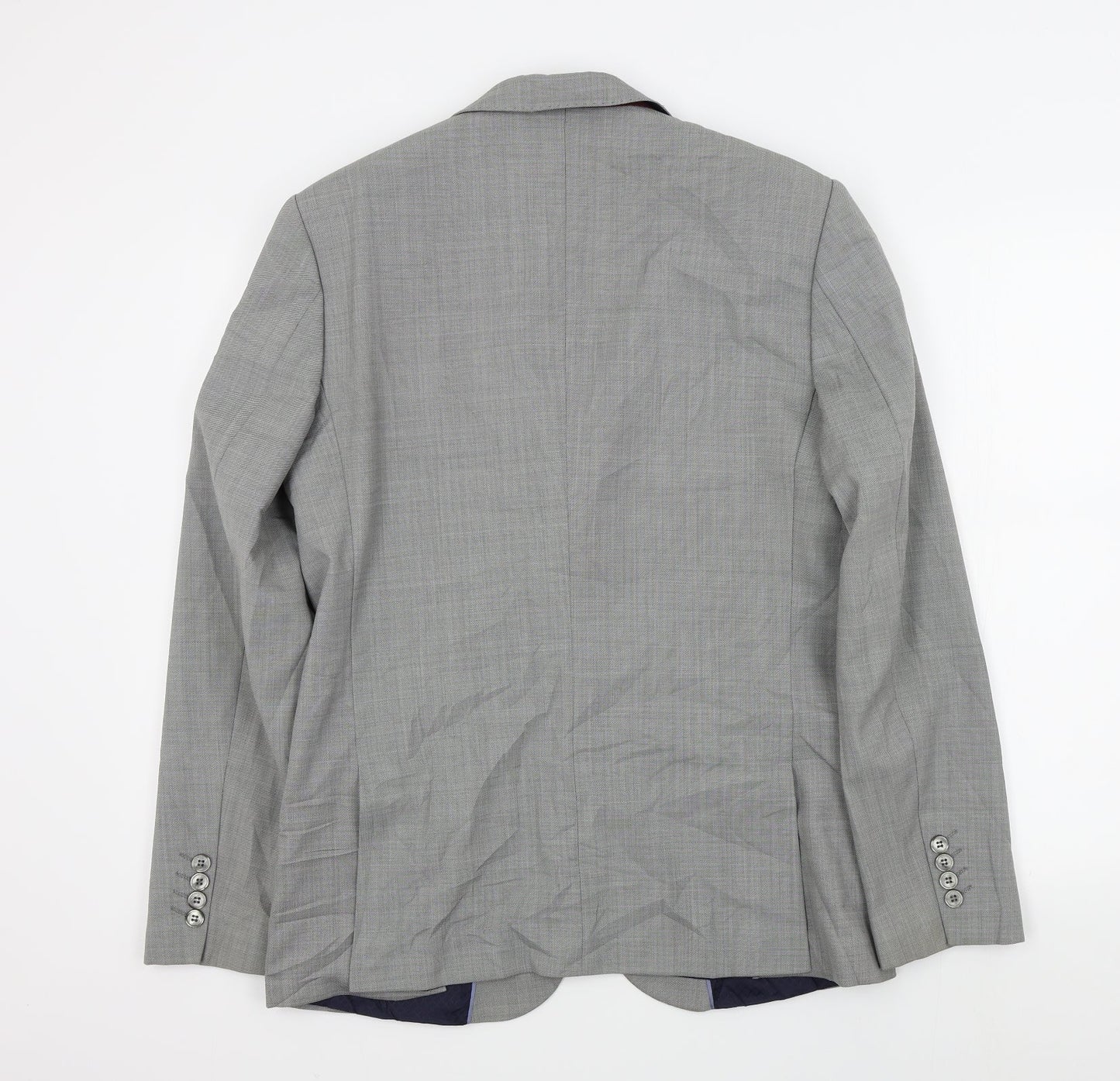 Mens UK Size 40 River Island Regular Grey Suit Jacket