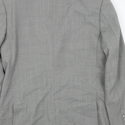 Mens UK Size 40 River Island Regular Grey Suit Jacket