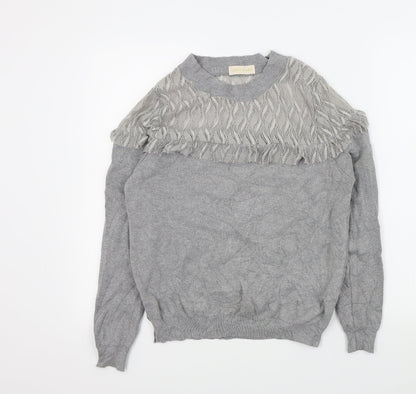 Laetitiamem Womens Grey   Pullover Jumper Size M