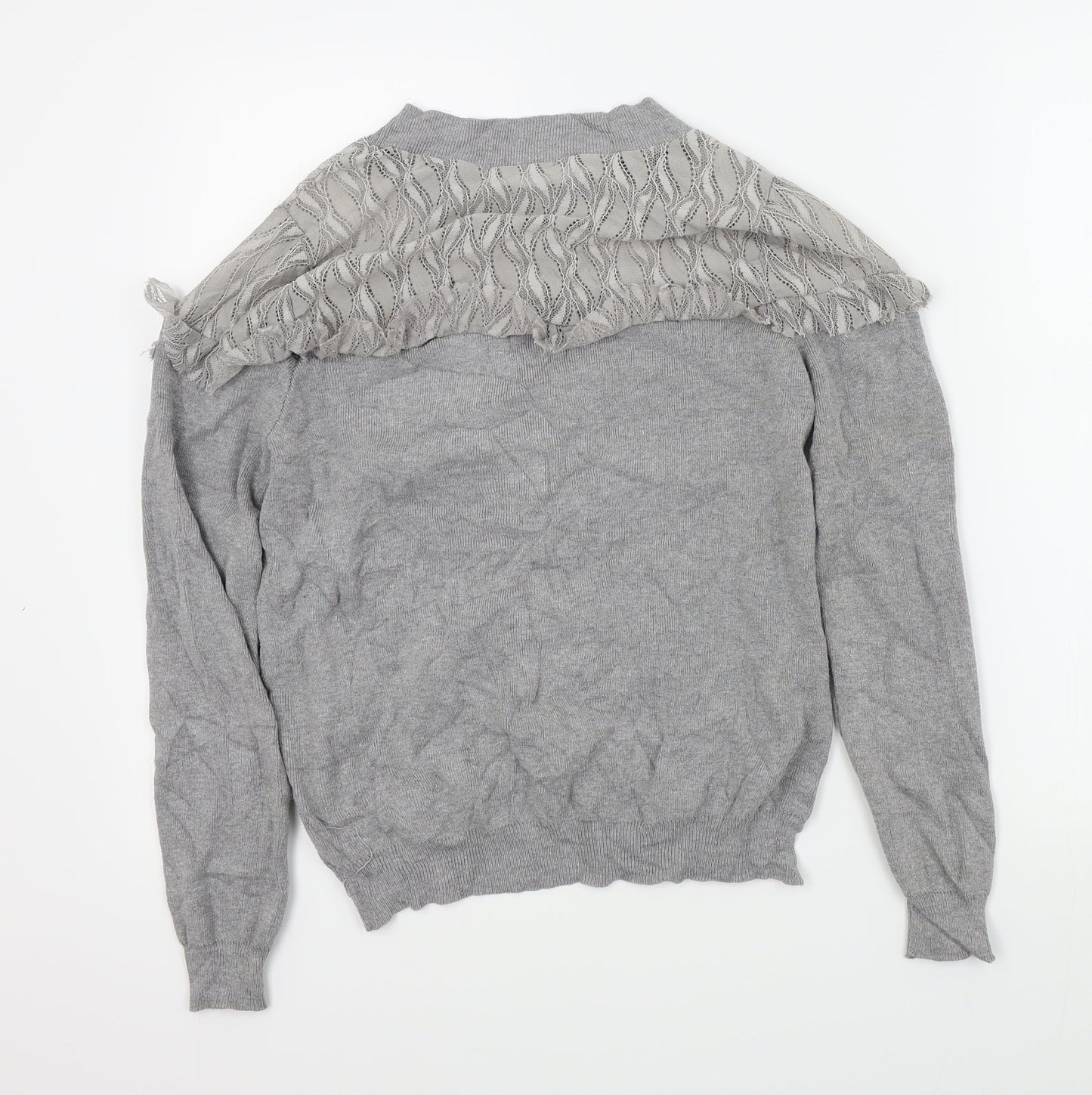 Laetitiamem Womens Grey   Pullover Jumper Size M