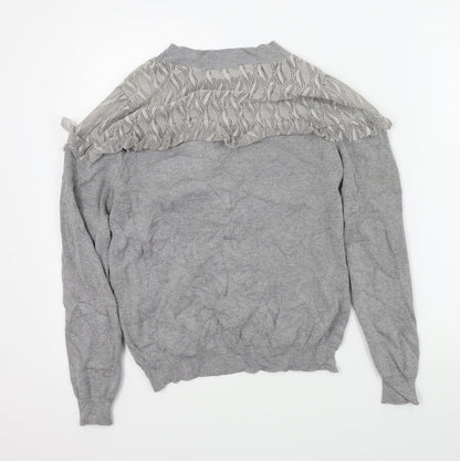 Laetitiamem Womens Grey   Pullover Jumper Size M