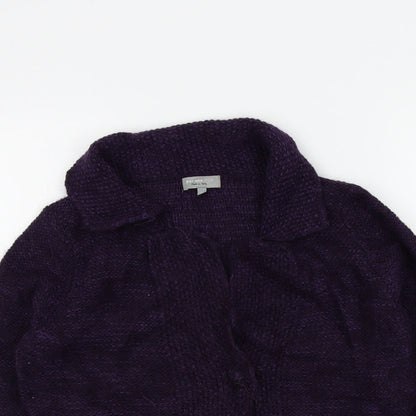 Womens UK Size M M&S Purple Cardigan Jumper