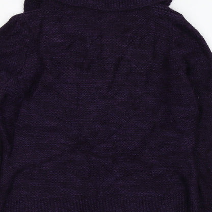 Womens UK Size M M&S Purple Cardigan Jumper