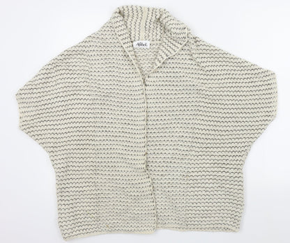 Womens UK Size 10 Afibel Beige Cardigan Jumper
