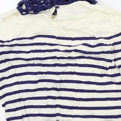George Womens Beige Striped  Pullover Jumper Size 10