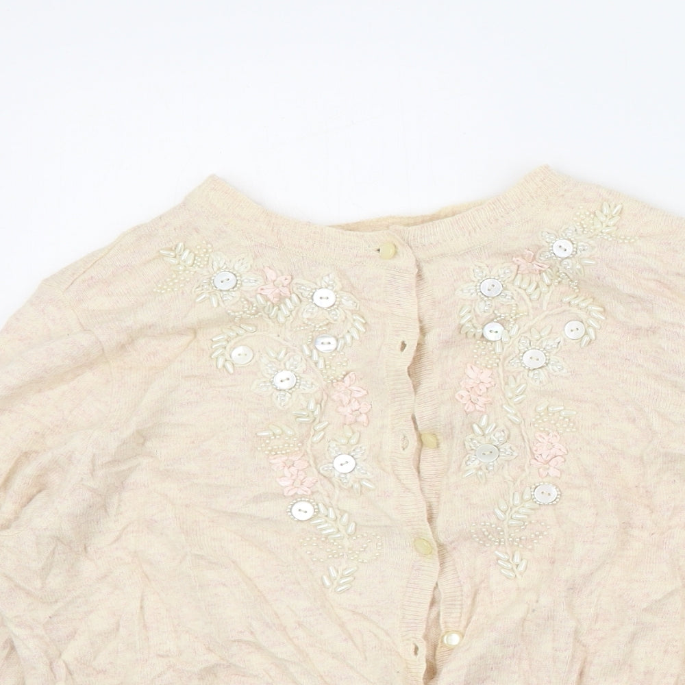 George Womens Beige   Cardigan Jumper Size 12