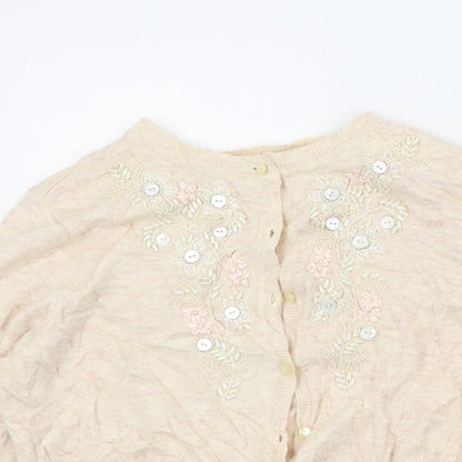 George Womens Beige   Cardigan Jumper Size 12