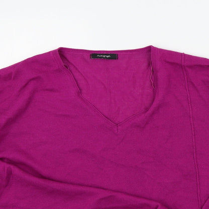 Womens UK Size L M&S Pink Pullover Jumper