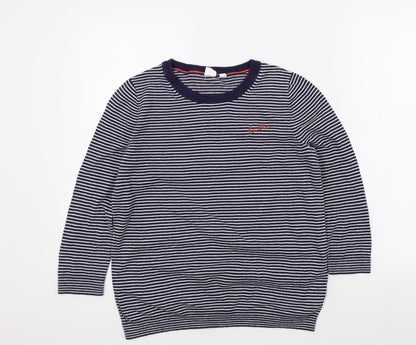 Gap Womens Blue Striped  Pullover Jumper Size S