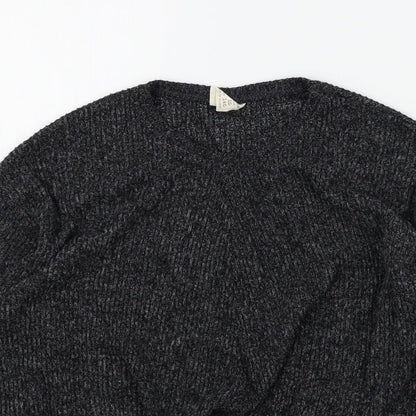 Zara Girls Black Colourblock  Pullover Jumper Size 10 Years