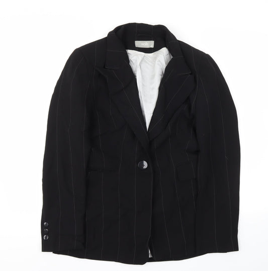 Wallis Womens Black Striped  Jacket Blazer Size 10