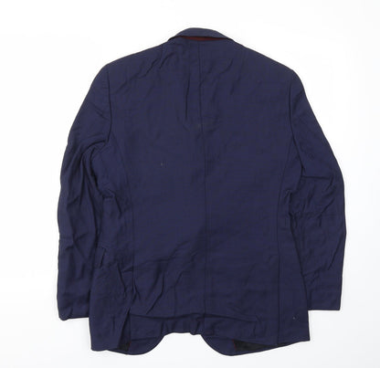 Mens UK Size 40 Preworn Big & Tall Blue Suit Jacket