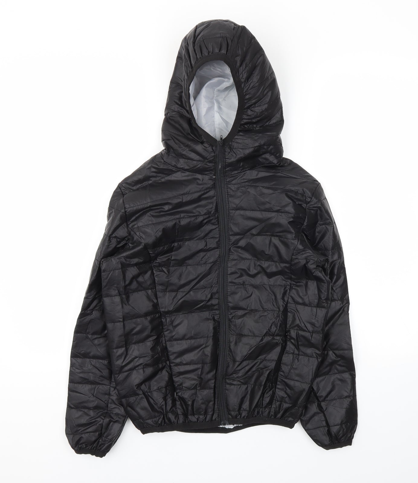 Preworn Boys Black   Basic Coat Coat Size S